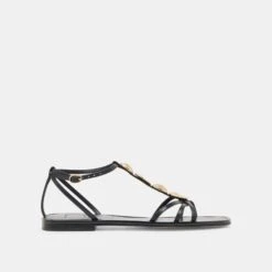 FAUN SANDALS BLACK LEATHER(Faun Sandals Black Leather)