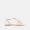 FAUN SANDALS OFF WHITE LEATHER(Faun Sandals Off White Leather)