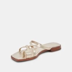 INDIGO SANDALS GOLD DISTRESSED LEATHER(Indigo Sandals Gold Distressed Leather) -Dolce Vita Shop DOLCEVITA SANDALS INDIGO GOLDMETALLICLEATHER 09