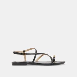 KESHA SANDALS BLACK LEATHER(Kesha Sandals Black Leather)