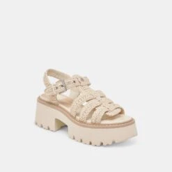 LATICE SANDALS OATMEAL KNIT(Latice Sandals Oatmeal Knit) -Dolce Vita Shop DOLCEVITA SANDALS LATICE OATMEALKNIT 01