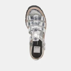 LATICE SANDALS SILVER DISTRESSED LEATHER(Latice Sandals Silver Distressed Leather) -Dolce Vita Shop DOLCEVITA SANDALS LATICE SILVERDISTRESSEDLEATHER 06