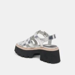 LATICE SANDALS SILVER DISTRESSED LEATHER(Latice Sandals Silver Distressed Leather) -Dolce Vita Shop DOLCEVITA SANDALS LATICE SILVERDISTRESSEDLEATHER 09
