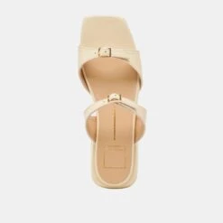 LAVERN SANDALS LIGHT YELLOW CRINKLE PATENT(Lavern Sandals Light Yellow Crinkle Patent) -Dolce Vita Shop DOLCEVITA SANDALS LAVERN LIGHTYELLOWLEATHER 06