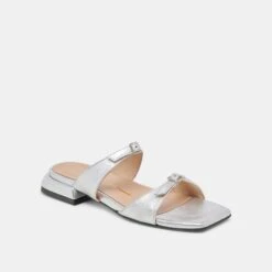 LAVERN SANDALS SILVER METALLIC LEATHER(Lavern Sandals Silver Metallic Leather) -Dolce Vita Shop DOLCEVITA SANDALS LAVERN SILVERMETALLICLEATHER 01