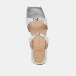 LAVERN SANDALS SILVER METALLIC LEATHER(Lavern Sandals Silver Metallic Leather) -Dolce Vita Shop DOLCEVITA SANDALS LAVERN SILVERMETALLICLEATHER 06