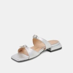 LAVERN SANDALS SILVER METALLIC LEATHER(Lavern Sandals Silver Metallic Leather) -Dolce Vita Shop DOLCEVITA SANDALS LAVERN SILVERMETALLICLEATHER 08