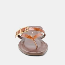 PIERS SANDALS COGNAC CROCO EMBOSSED LEATHER(Piers Sandals Cognac Croco Embossed Leather) -Dolce Vita Shop DOLCEVITA SANDALS PIERS COGNACCROCOEMBOSSEDLEATHER 04