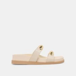 SATINE SANDALS BONE LEATHER(Satine Sandals Bone Leather)