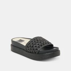 SIDONA SANDALS ONYX RAFFIA(Sidona Sandals Onyx Raffia) -Dolce Vita Shop DOLCEVITA SANDALS SIDONA ONYXRAFFIA 01