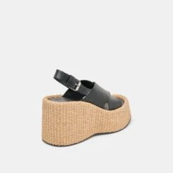 SKYLAR WEDGES BLACK LEATHER(Skylar Wedges Black Leather) -Dolce Vita Shop DOLCEVITA SANDALS SKYLAR BLACKLEATHER 03