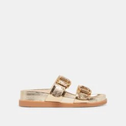 SOYA SANDALS GOLD DISTRESSED LEATHER(Soya Sandals Gold Distressed Leather)