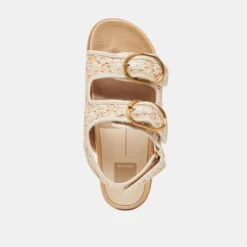 STARLA SANDALS CREME FLORAL RAFFIA(Starla Sandals Creme Floral Raffia) -Dolce Vita Shop DOLCEVITA SANDALS STARLA CREMEFLORAL 06