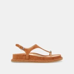 STEFAN GEMSTONE SANDALS CARAMEL SUEDE(Stefan Gemstone Sandals Caramel Suede)