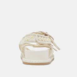 STUART FLORAL SANDALS WHITE YELLOW FLORAL MESH(Stuart Floral Sandals White Yellow Floral Mesh) -Dolce Vita Shop DOLCEVITA SANDALS STUARTFLORAL WHITEYELLOWFLORALMESH 05