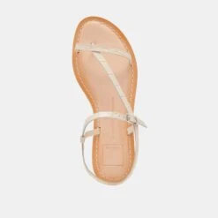 WANDRE SANDALS BONE EMBOSSED LEATHER(Wandre Sandals Bone Embossed Leather) -Dolce Vita Shop DOLCEVITA SANDALS WANDRE BONE EMBOSSED LEATHER 06