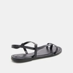 WANDRE SANDALS NOIR EMBOSSED LEATHER(Wandre Sandals Noir Embossed Leather) -Dolce Vita Shop DOLCEVITA SANDALS WANDRE NOIR EMBOSSED LEATHER 03