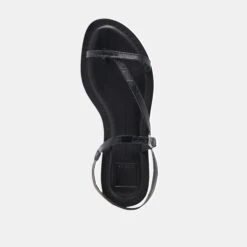 WANDRE SANDALS NOIR EMBOSSED LEATHER(Wandre Sandals Noir Embossed Leather) -Dolce Vita Shop DOLCEVITA SANDALS WANDRE NOIR EMBOSSED LEATHER 06