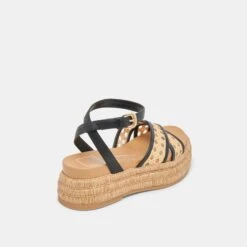 WRILEY SANDALS BLACK WOVEN RAFFIA(Wriley Sandals Black Woven Raffia) -Dolce Vita Shop DOLCEVITA SANDALS WRILEY BLACKWOVENRAFFIA 03