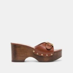 YALAH HEELS BROWN LEATHER(Yalah Heels Brown Leather)