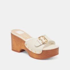 YALAH HEELS OFF WHITE LEATHER(Yalah Heels Off White Leather) -Dolce Vita Shop DOLCEVITA SANDALS YALAH OFFWHITELEATHER 01