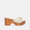 YALAH HEELS OFF WHITE LEATHER(Yalah Heels Off White Leather)