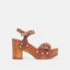 YANDY HEELS COGNAC LEATHER(Yandy Heels Cognac Leather)
