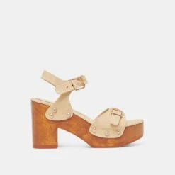 YANDY HEELS LT NATURAL RAFFIA(Yandy Heels Lt Natural Raffia)