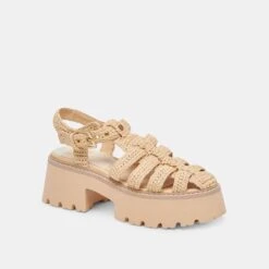 LASLY SANDALS NATURAL KNIT(Lasly Sandals Natural Knit) -Dolce Vita Shop DOLCEVITA SANDAL LASLY NATURALKNIT 01