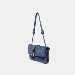 ALICE SHOULDER BAG NAVY SUEDE(Alice Shoulder Bag Navy Suede) -Dolce Vita Shop DOLCEVITA SHOULDERBAG ALICE NAVYSUEDE 4