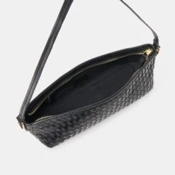 SAVAII WOVEN SHOULDER BAG BLACK WOVEN LEATHER(Savaii Woven Shoulder Bag Black Woven Leather) -Dolce Vita Shop DOLCEVITA SHOULDERBAG SAVAII W BLACKWOVENLEATHER 4