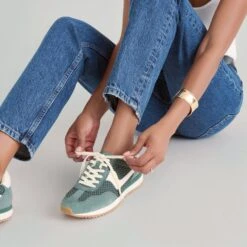 B.NTCD MESH SNEAKERS DK GREEN WOVEN MESH(B Ntcd Mesh Sneakers Dk Green Woven Mesh) -Dolce Vita Shop DOLCEVITA SNEAKERS B.NTCDMESH DKGREENWOVENMESH ONFOOT ONFOOT 02