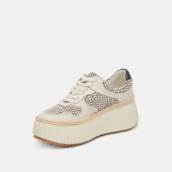 DANDI SNEAKERS BLACK NATURAL RAFFIA(Dandi Sneakers Black Natural Raffia) -Dolce Vita Shop DOLCEVITA SNEAKERS DANDI BLACK NATURALRAFFIA 09