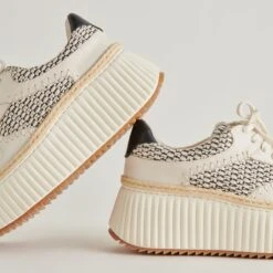 DANDI SNEAKERS BLACK NATURAL RAFFIA(Dandi Sneakers Black Natural Raffia) -Dolce Vita Shop DOLCEVITA SNEAKERS DANDI BLACK NATURALRAFFIA DETAILS 02