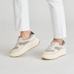 DANDI SNEAKERS BLACK NATURAL RAFFIA(Dandi Sneakers Black Natural Raffia) -Dolce Vita Shop DOLCEVITA SNEAKERS DANDI BLACKNATURALRAFFIA ONFOOT 01