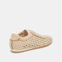 DANIE EYELET PERF SNEAKERS LT NATURAL RAFFIA(Danie Eyelet Perf Sneakers Lt Natural Raffia) -Dolce Vita Shop DOLCEVITA SNEAKERS DANIEEYELETPERF CAMELSUEDE 03