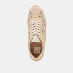 DANIE EYELET PERF SNEAKERS LT NATURAL RAFFIA(Danie Eyelet Perf Sneakers Lt Natural Raffia) -Dolce Vita Shop DOLCEVITA SNEAKERS DANIEEYELETPERF CAMELSUEDE 06