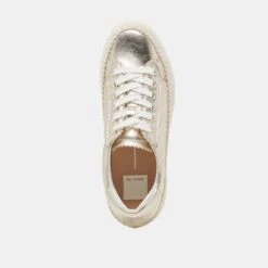 LENNIX SNEAKERS LIGHT GOLD METALLIC LEATHER(Lennix Sneakers Light Gold Metallic Leather) -Dolce Vita Shop DOLCEVITA SNEAKERS LENNIX LIGHTGOLDMETALLICLEATHER 06