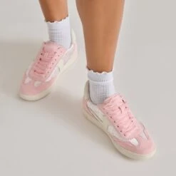 NOTICE X BYRDIE GOLF SNEAKERS PINK FLORAL NYLON(Notice X Byrdie Golf Sneakers Pink Floral Nylon) -Dolce Vita Shop DOLCEVITA SNEAKERS NOTICEBYRDIES PINK FLORAL ONFOOT 04
