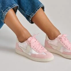 NOTICE X BYRDIE GOLF SNEAKERS PINK FLORAL NYLON(Notice X Byrdie Golf Sneakers Pink Floral Nylon) -Dolce Vita Shop DOLCEVITA SNEAKERS NOTICEBYRDIES PINK FLORAL ONFOOT 09