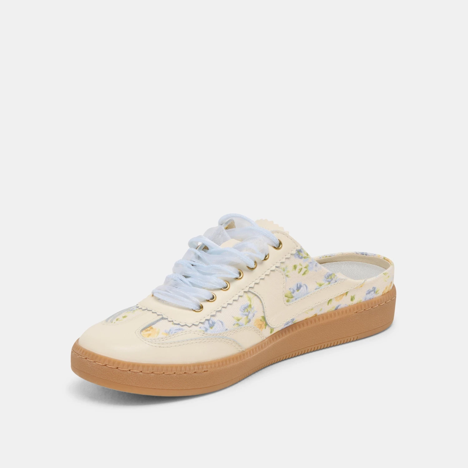 NOTICE SLIDE SNEAKERS BLUE FLORAL LEATHER(Notice Slide Sneakers Blue Floral Leather) 4 NOTICE SLIDE SNEAKERS BLUE FLORAL LEATHER(Notice Slide Sneakers Blue Floral Leather) - Image 4
