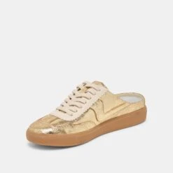 NOTICE SLIDE SNEAKERS GOLD DISTRESSED LEATHER(Notice Slide Sneakers Gold Distressed Leather) -Dolce Vita Shop DOLCEVITA SNEAKERS NOTICESLIDE GOLDDISTRESSEDLEATHER 08