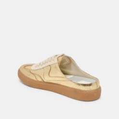 NOTICE SLIDE SNEAKERS GOLD DISTRESSED LEATHER(Notice Slide Sneakers Gold Distressed Leather) -Dolce Vita Shop DOLCEVITA SNEAKERS NOTICESLIDE GOLDDISTRESSEDLEATHER 09