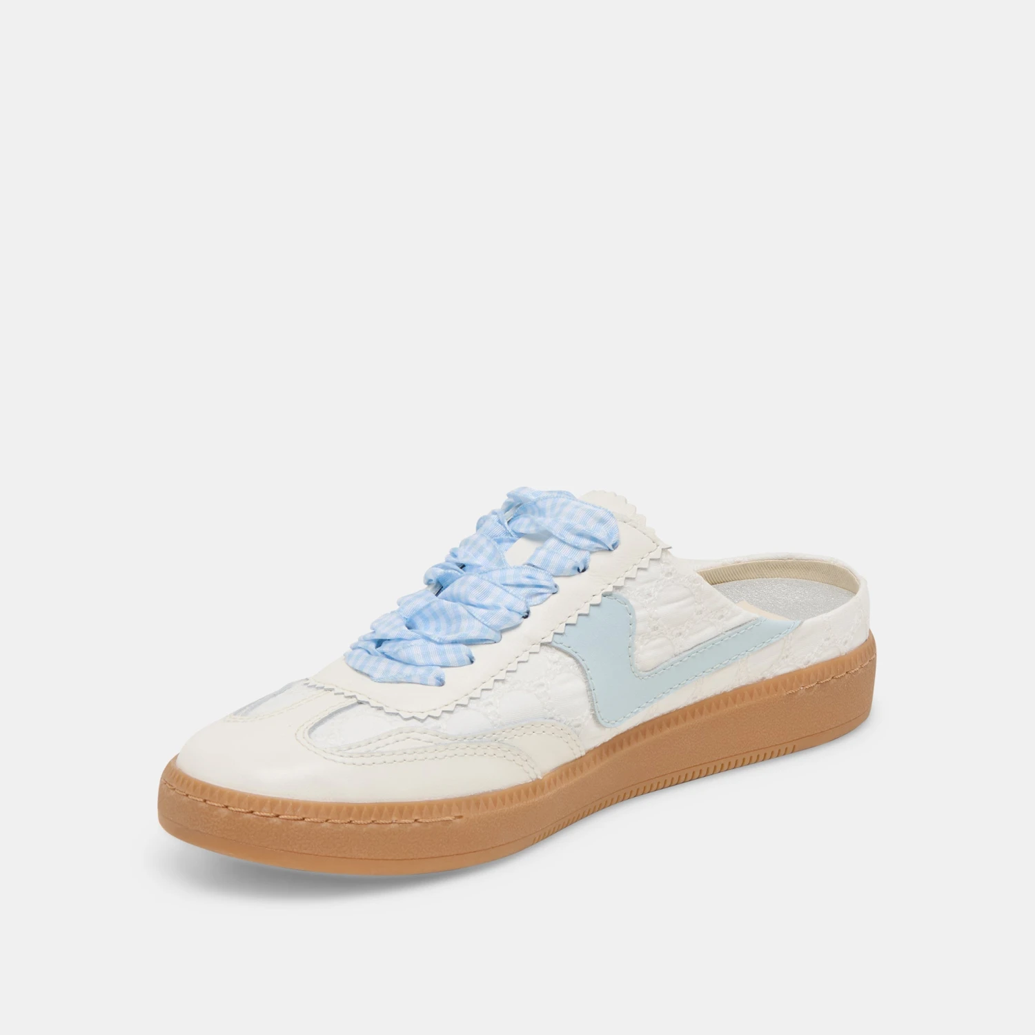 NOTICE SLIDE SNEAKERS WHITE BLUE EYELET(Notice Slide Sneakers White Blue Eyelet) 4 NOTICE SLIDE SNEAKERS WHITE BLUE EYELET(Notice Slide Sneakers White Blue Eyelet) - Image 4