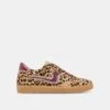 NOTICE STITCH SNEAKERS BURGUNDY LEOPARD CALF HAIR(Notice Stitch Sneakers Burgundy Leopard Calf Hair)