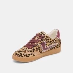 NOTICE STITCH SNEAKERS BURGUNDY LEOPARD CALF HAIR(Notice Stitch Sneakers Burgundy Leopard Calf Hair) -Dolce Vita Shop DOLCEVITA SNEAKERS NOTICESTITCH BURGUNDYLEOPARDCALFHAIR 08