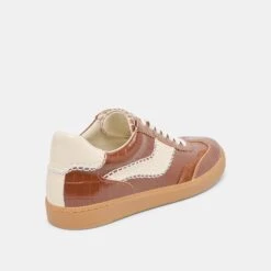 NOTICE STITCHSNEAKERS COGNAC CROCO EMBOSSED LEATHER(Notice Stitch Sneakers Cognac Croco Embossed Leather) -Dolce Vita Shop DOLCEVITA SNEAKERS NOTICESTITCH COGNACEMBOSSEDLEATHER 03