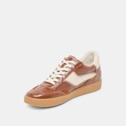 NOTICE STITCHSNEAKERS COGNAC CROCO EMBOSSED LEATHER(Notice Stitch Sneakers Cognac Croco Embossed Leather) -Dolce Vita Shop DOLCEVITA SNEAKERS NOTICESTITCH COGNACEMBOSSEDLEATHER 09
