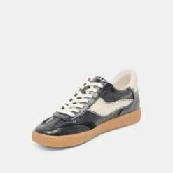 NOTICE STITCH SNEAKERS NOIR CROCO EMBOSSED LEATHER(Notice Stitch Sneakers Noir Croco Embossed Leather) -Dolce Vita Shop DOLCEVITA SNEAKERS NOTICESTITCH NOIRCROCOEMBOSSEDLEATHER 09