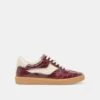 NOTICE STITCH SNEAKERS OXBLOOD CROCO EMBOSSED LEATHER(Notice Stitch Sneakers Oxblood Croco Embossed Leather)